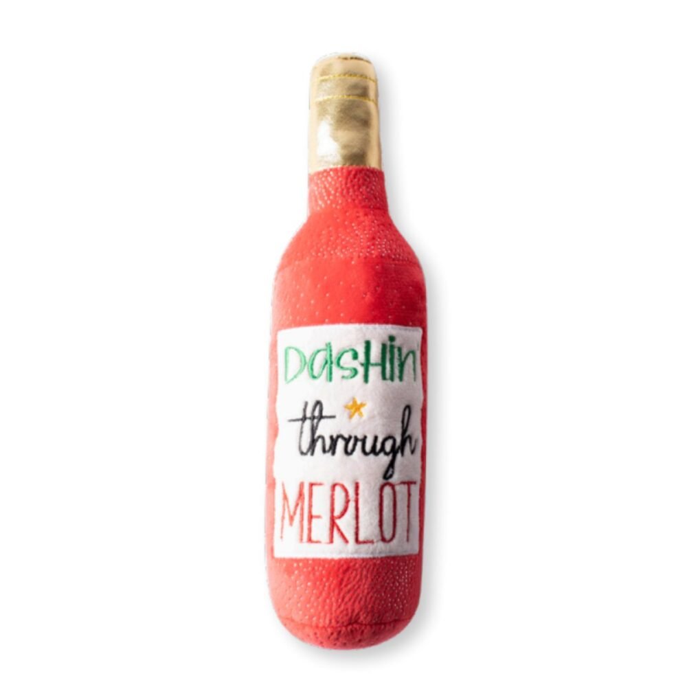 Fringe Studio Holiday Dashin' Through Merlot Dog Toy