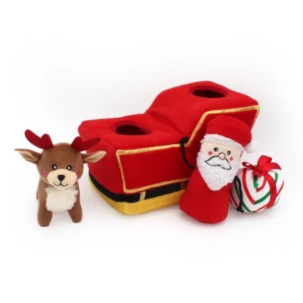 Zippy Paws Holiday Burrow - Santa's Sleigh - Image 4